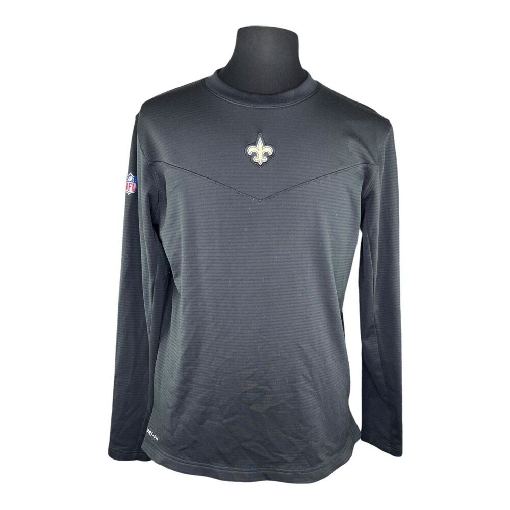Nike Dri-Fit Mens Long Sleeve‎ New Orleans Saints Lightweight Pull Over Sz M EUC